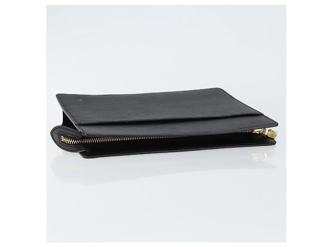 LOUIS VUITTON Epi Pochette Uomo Borsa Clutch Nera M52522 LV Auth ep11385 Nero - vista 5
