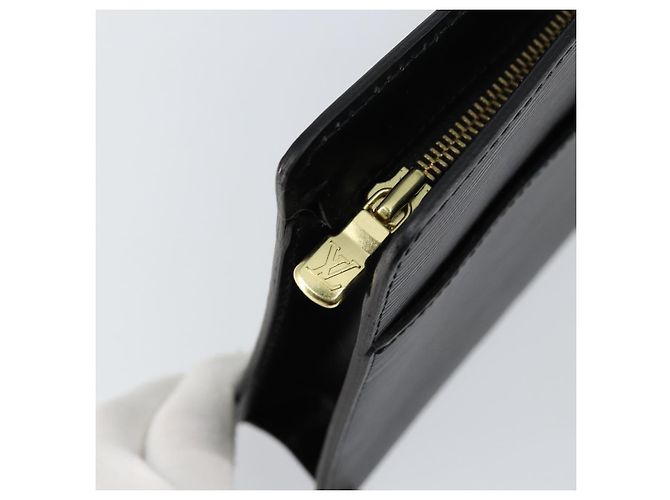 LOUIS VUITTON Epi Pochette Uomo Borsa Clutch Nera M52522 LV Auth ep11385 Nero - vista 8