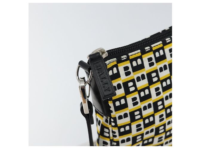 BALLY Borsa a mano in tela nera Auth BA7026 Nero - vista 10