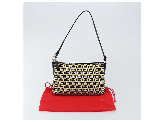 BALLY Borsa a mano in tela nera Auth BA7026 Nero - vista 12