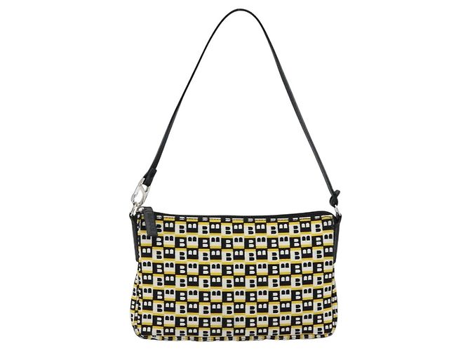 BALLY Borsa a mano in tela nera Auth BA7026 Nero - vista 13