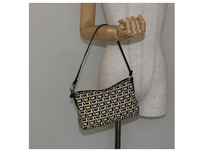 BALLY Borsa a mano in tela nera Auth BA7026 Nero - vista 19