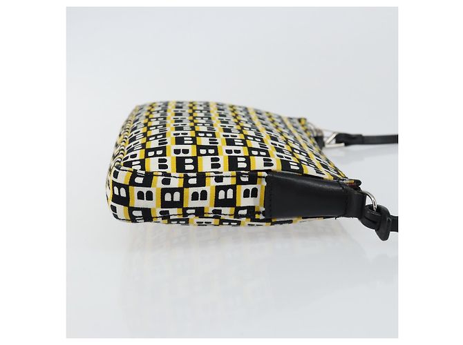 BALLY Borsa a mano in tela nera Auth BA7026 Nero - vista 3