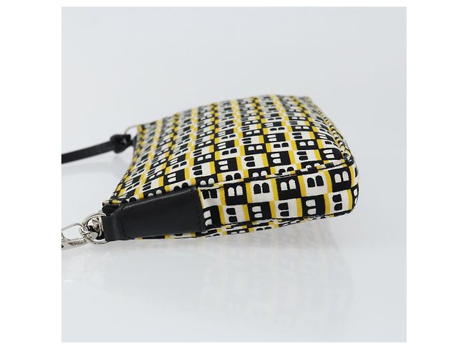 BALLY Borsa a mano in tela nera Auth BA7026 Nero - vista 4