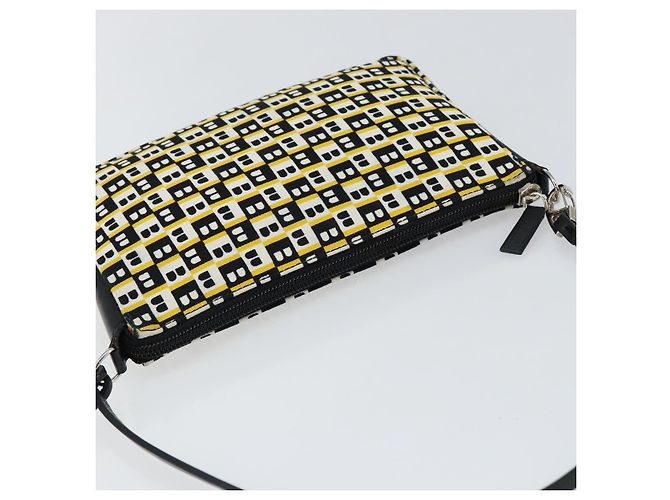 BALLY Borsa a mano in tela nera Auth BA7026 Nero - vista 6
