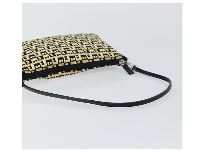 BALLY Borsa a mano in tela nera Auth BA7026 Nero - vista 7