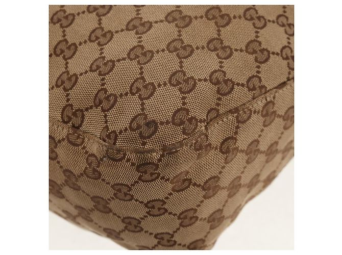 Gucci Borsa tote GG Canvas Horsebit 2way Beige Oro 232949 Auth 146265 D'oro - vista 23