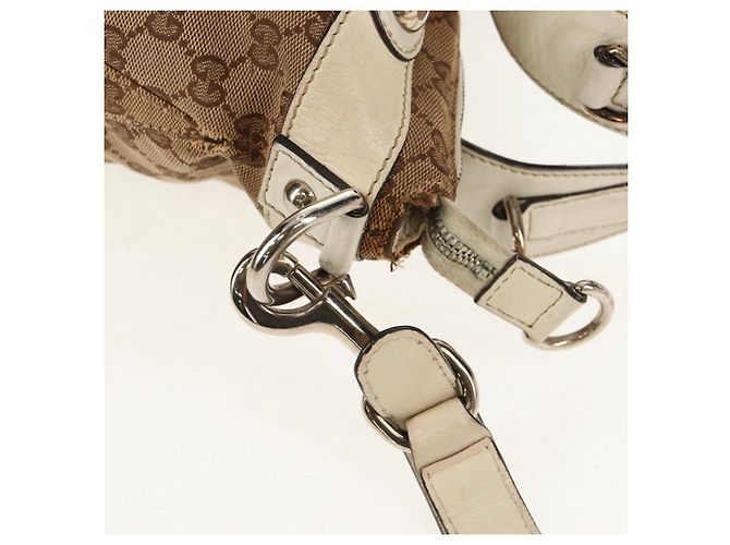Gucci Borsa tote GG Canvas Horsebit 2way Beige Oro 232949 Auth 146265 D'oro - vista 24