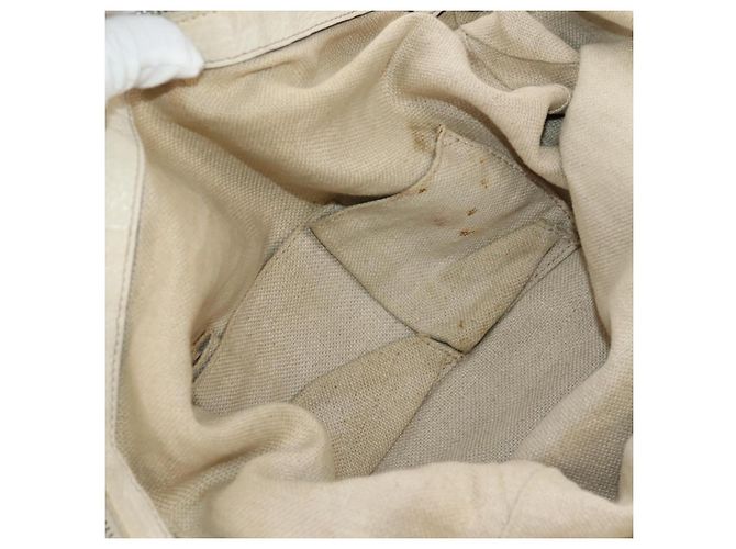 Gucci Borsa tote GG Canvas Horsebit 2way Beige Oro 232949 Auth 146265 D'oro - vista 31