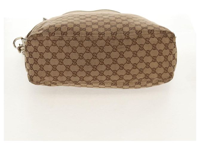 Gucci Borsa tote GG Canvas Horsebit 2way Beige Oro 232949 Auth 146265 D'oro - vista 7