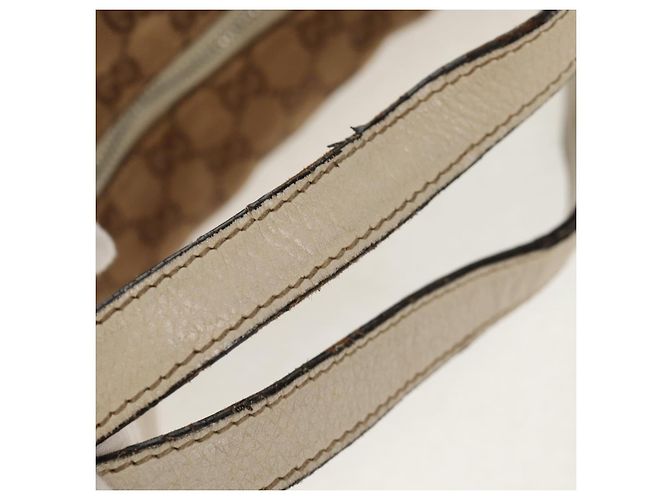 Gucci Borsa tote GG Canvas Horsebit 2way Beige Oro 232949 Auth 146265 D'oro - vista 9