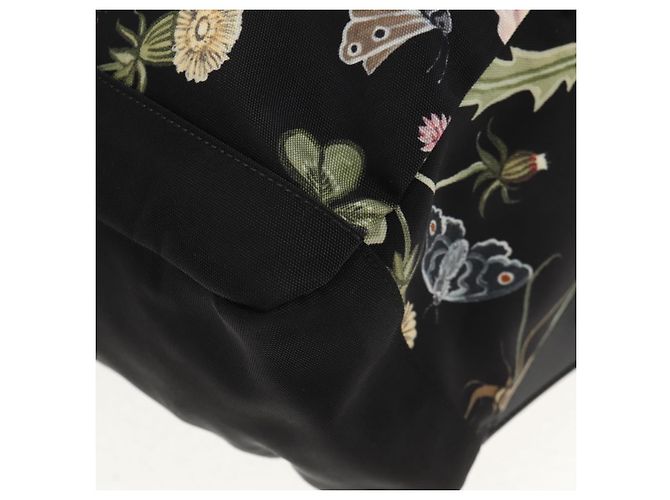 Zaino GUCCI flora in tela nera e argento 353476 Auth bs29799 Nero - vista 17