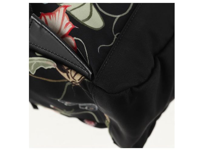 Zaino GUCCI flora in tela nera e argento 353476 Auth bs29799 Nero - vista 18