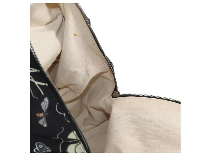 Zaino GUCCI flora in tela nera e argento 353476 Auth bs29799 Nero - vista 24