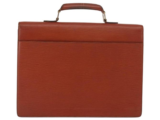 LOUIS VUITTON Epi Serviette Ambassador Borsa da Lavoro Marrone M54413 LV Auth 148062 - vista 2