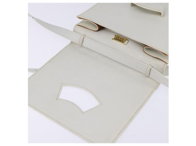 Borsa a mano LOEWE Barcellona in pelle 2 in 1 bianco oro Auth 147666 D'oro - vista 11
