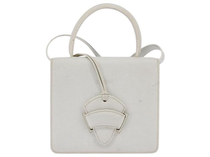Borsa a mano LOEWE Barcellona in pelle 2 in 1 bianco oro Auth 147666 D'oro - vista 13