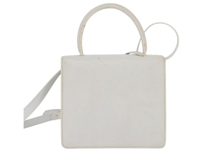 Borsa a mano LOEWE Barcellona in pelle 2 in 1 bianco oro Auth 147666 D'oro - vista 2