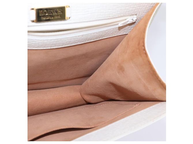 Borsa a mano LOEWE Barcellona in pelle 2 in 1 bianco oro Auth 147666 D'oro - vista 20