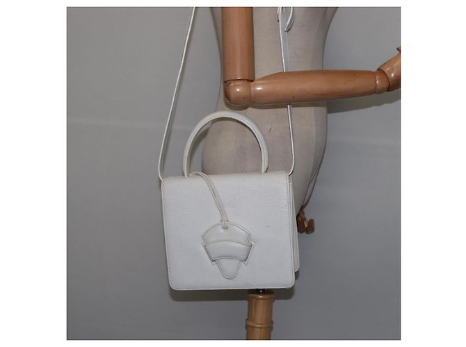 Borsa a mano LOEWE Barcellona in pelle 2 in 1 bianco oro Auth 147666 D'oro - vista 23
