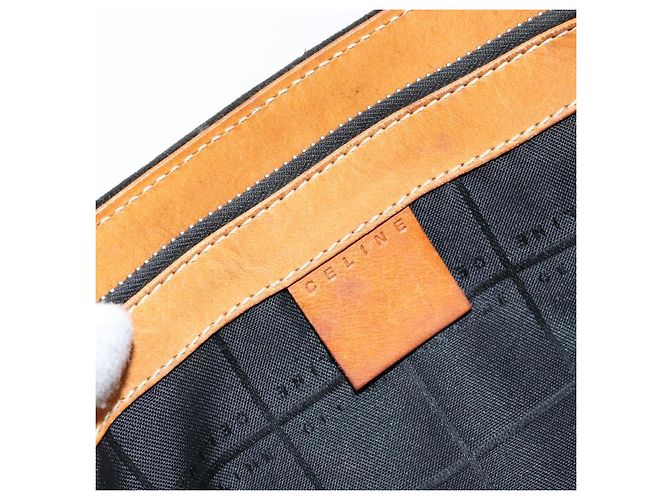 Céline Bolsa de mão Celine C Sulky em camurça preta prata autêntica 147956 Preto - vista 17