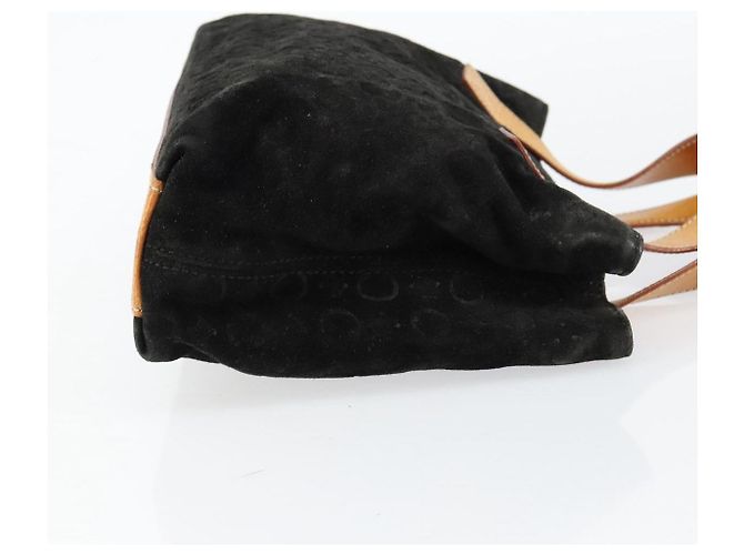 Céline Bolsa de mão Celine C Sulky em camurça preta prata autêntica 147956 Preto - vista 3