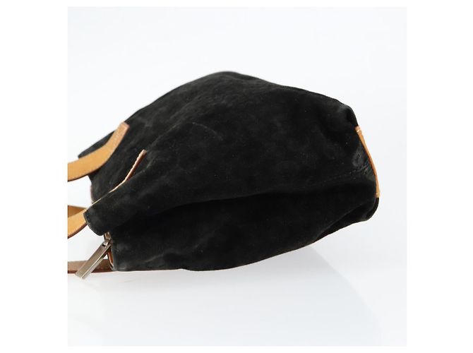 Céline Bolsa de mão Celine C Sulky em camurça preta prata autêntica 147956 Preto - vista 4