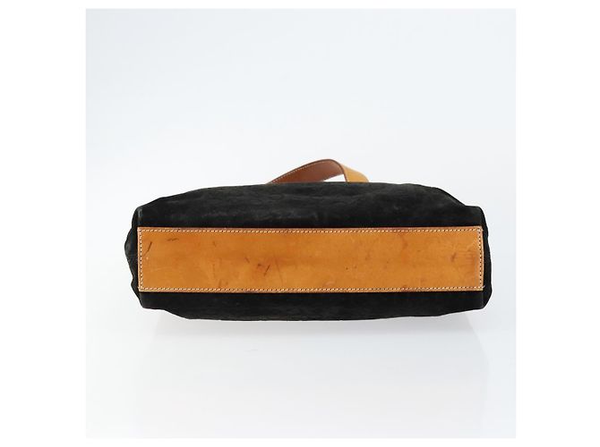 Céline Bolsa de mão Celine C Sulky em camurça preta prata autêntica 147956 Preto - vista 5
