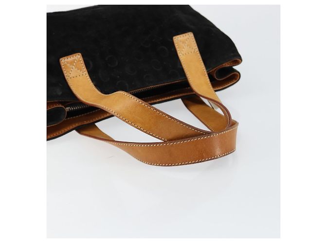 Céline Bolsa de mão Celine C Sulky em camurça preta prata autêntica 147956 Preto - vista 7