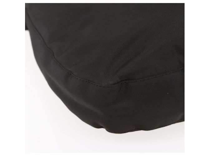 Borsa a spalla con catena Prada in nylon marrone Auth bs29917 - vista 15