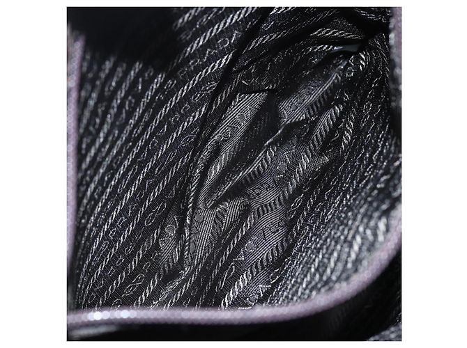Borsa a spalla con catena Prada in nylon marrone Auth bs29917 - vista 22