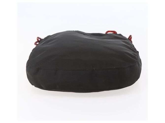 Borsa a spalla con catena Prada in nylon marrone Auth bs29917 - vista 5