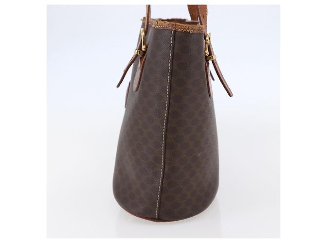 Céline CELINE Macadam Canvas Tote Bag aus PVC-Leder Braun Auth BA6719 - Ansicht 4