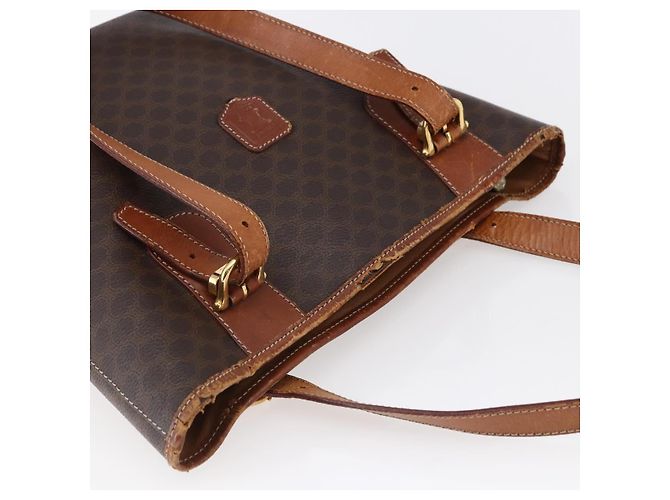 Céline CELINE Macadam Canvas Tote Bag aus PVC-Leder Braun Auth BA6719 - Ansicht 6