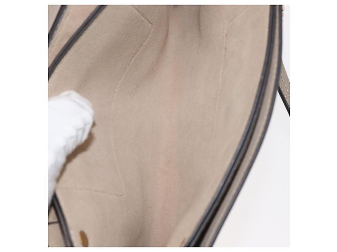 Chloé Borsa a Spalla Chloe Fay in Pelle Scamosciata Beige Auth BA6827 - vista 11
