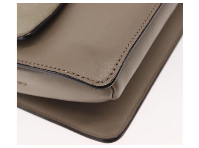 Chloé Borsa a Spalla Chloe Fay in Pelle Scamosciata Beige Auth BA6827 - vista 15