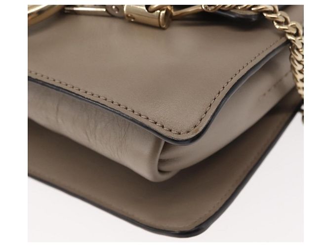 Chloé Borsa a Spalla Chloe Fay in Pelle Scamosciata Beige Auth BA6827 - vista 16