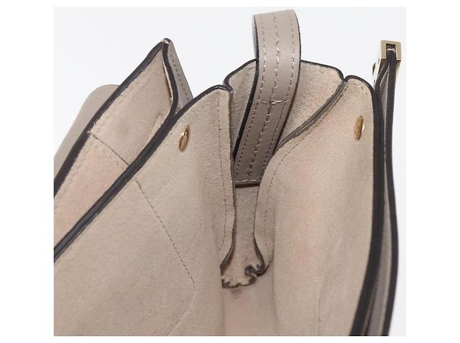 Chloé Borsa a Spalla Chloe Fay in Pelle Scamosciata Beige Auth BA6827 - vista 20