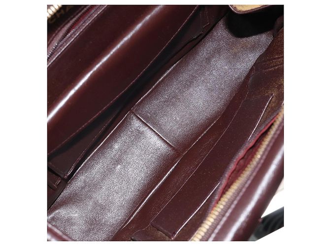 Borsa a Spalla V stitch CHANEL in Pelle di Agnello Marrone Oro CC Auth bs29893 D'oro - vista 10