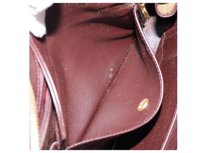Borsa a Spalla V stitch CHANEL in Pelle di Agnello Marrone Oro CC Auth bs29893 D'oro - vista 11