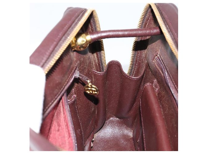 Borsa a Spalla V stitch CHANEL in Pelle di Agnello Marrone Oro CC Auth bs29893 D'oro - vista 21
