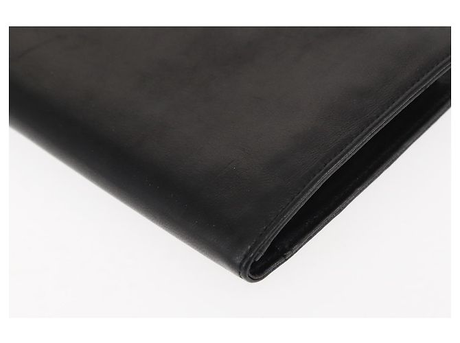 CHANEL Langer Geldbeutel aus Lammleder Schwarz CC Auth am9206 - Ansicht 16