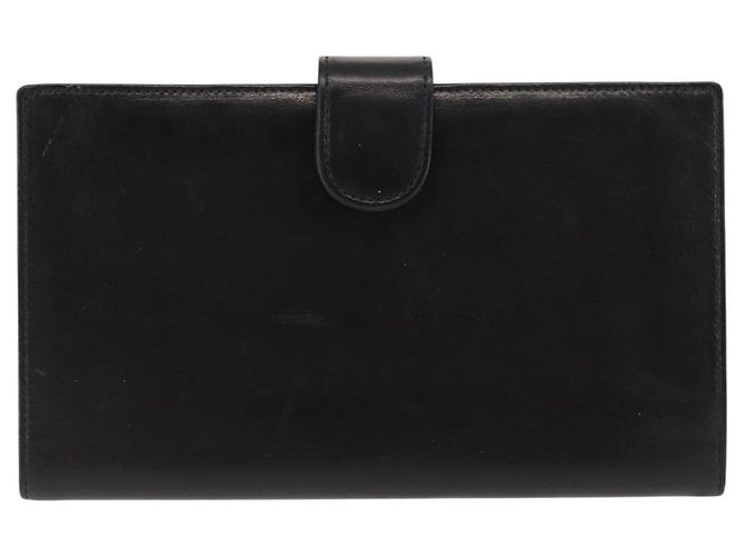 CHANEL Langer Geldbeutel aus Lammleder Schwarz CC Auth am9206 - Ansicht 2