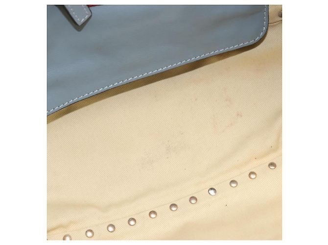 VALENTINO Borsa a mano in pelle 2 in 1 Blu Oro Auth BA6602 D'oro - vista 12