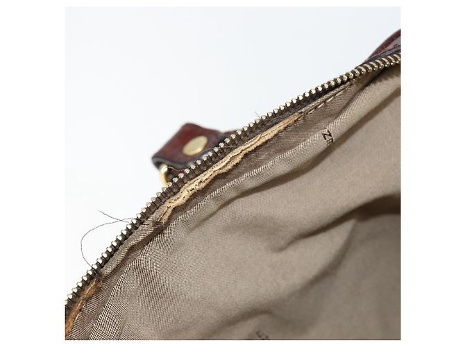 FENDI Zucchino Canvas Tote Bag Braun Gold Auth 146282 Golden - Ansicht 11