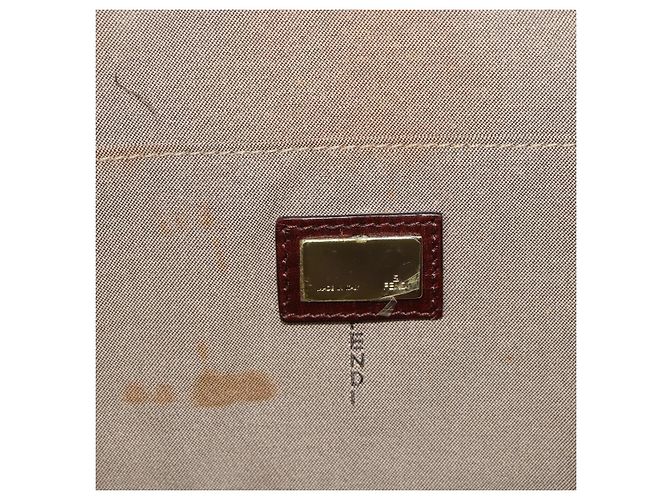 FENDI Zucchino Canvas Tote Bag Braun Gold Auth 146282 Golden - Ansicht 19