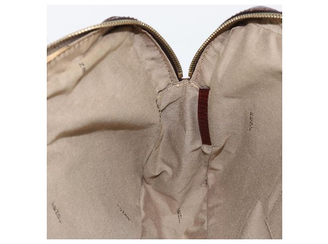 FENDI Zucchino Canvas Tote Bag Braun Gold Auth 146282 Golden - Ansicht 21