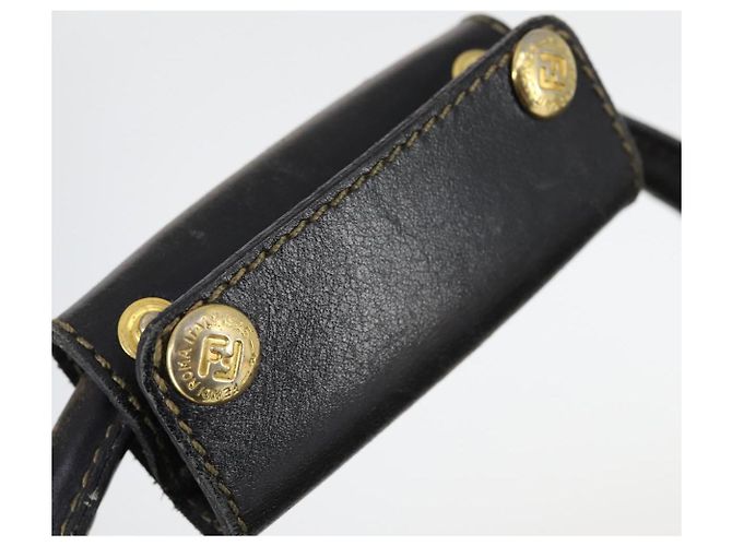 Borsa Boston in tela Zucca FENDI PVC nera e marrone Auth 144233 Nero - vista 18