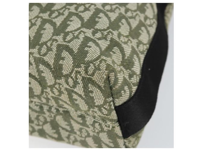 Borsa a Spalla in Tela Trotter Christian Dior Verde Argento Auth SW1847 - vista 10
