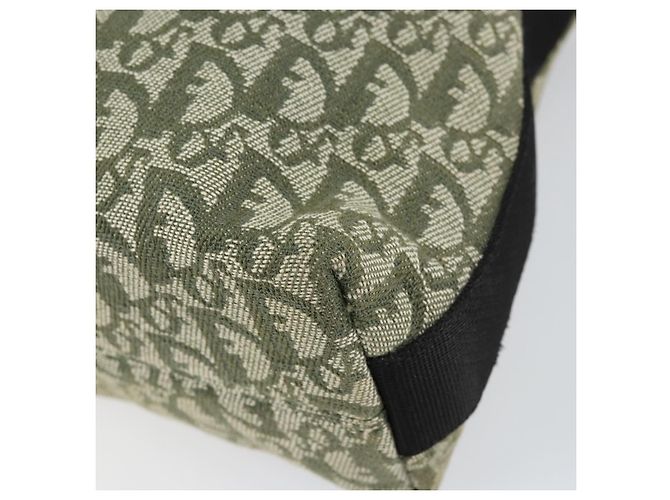 Borsa a Spalla in Tela Trotter Christian Dior Verde Argento Auth SW1847 - vista 12
